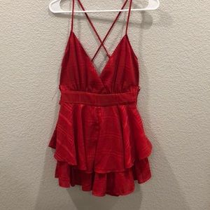 💃🏽Elegant Shopo Red Romper 👠